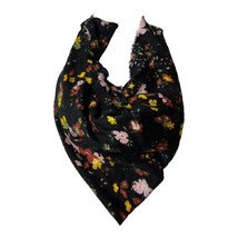 INC International Concepts Floral Print Triangle Scarf Black New - £14.62 GBP
