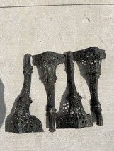 Vtg Antique Ornate Victorian Cast Iron Table Leg Set Steampunk Classic P... - $197.99