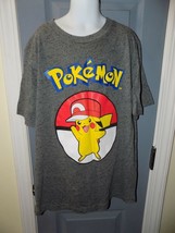 Pokemon Gray Heather Short Sleeve Graphic T-Shirt  Size L Boy&#39;s EUC - $16.79
