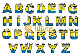 MINION Alphabetical ABC to Z Cross Stitch Pattern Patterns - £3.89 GBP