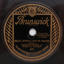 Lester McFarland, R. Gardner - Hello, Central! Give Me Heaven 1930 78rpm Record - $14.26