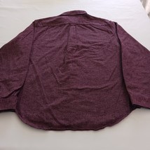 Old Navy Shirt Slim Fit Mens Burgundy Cotton Button Up Shirt Long Sleeve Size XL image 2