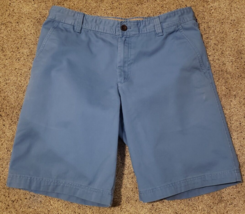 Mens Izod Saltwater Shorts Flat Front Blue 100% Cotton Size 34 EUC - £11.17 GBP