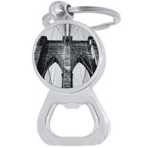 Bridge Bottle Opener Keychain - Metal Beer Bar Tool Key Ring - $10.77