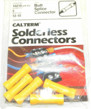 Calterm 10210 (CP-21) Wire Size 12-10 Butt Splice Connector One PKG Of 5... - £11.72 GBP