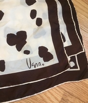 Vintage 60s Vera Neumann square silk scarf (Brown & Cream animal print) image 3