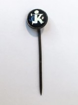Vintage Badge Stick Pin Letter K Stick Figure Person - £9.43 GBP