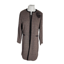 Danny &amp; Nicole Classy Dress with Overcoat ~ Brown ~ Sz 10 ~ Lined ~ Knee Length - £27.63 GBP