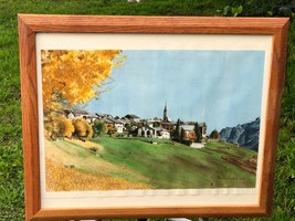 FERNANDO ROBLES Original SWISS ALPS LANDSCAPE WATERCOLOR LISTED MEXICAN ... - £1,008.20 GBP