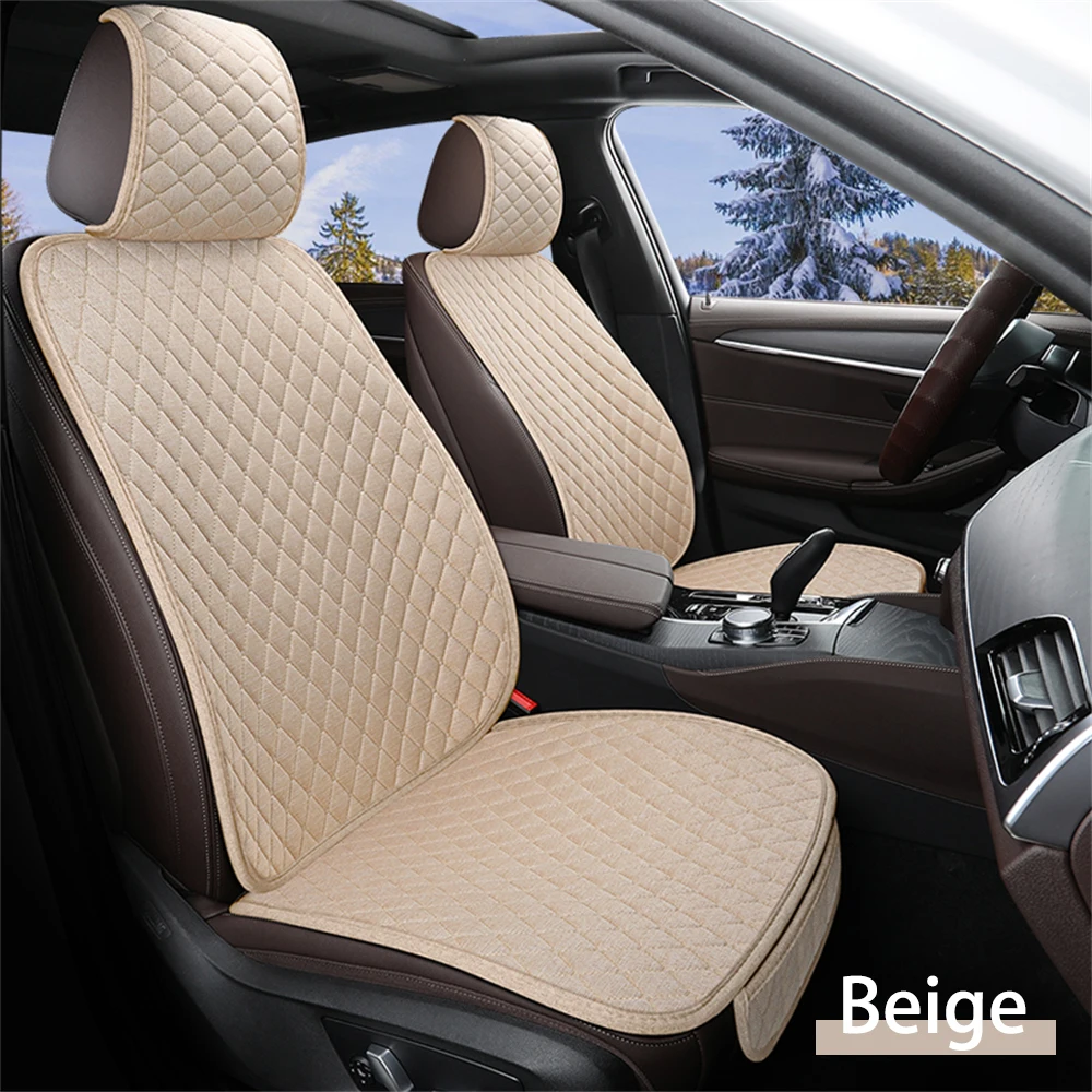 1set Car Seat Cover Rear Linen Cushion Non Slide Auto Accessories Universal Seat - £16.77 GBP