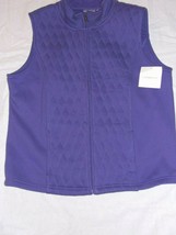 Croft &amp; Barrow Royal Purple Lined Quilted Women&#39;s Vest PL New W/T - £16.77 GBP