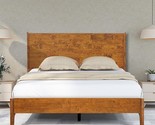 Acacia Haven Solid Wood Platform Bed With Headboard, No Box Spring Neede... - $881.99