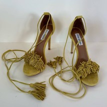 Steve Madden Womens size 8 yellow Sassey lace up heels    - $37.74