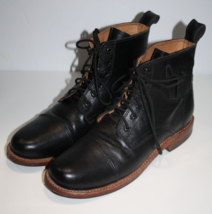 Mikoleon Heirloom Luxe Mens Boots Black Leather Size 9 Lace Up Round Toe Joaquin - £93.13 GBP