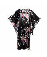 Asian Home Flower Peacock Satin Silk Kimono Dress, Nightgown, Dressing G... - $14.99