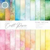 Craft Consortium Double-Sided Paper Pad 12&quot;X12&quot; Grunge-Light Tones, 20 D... - $22.15