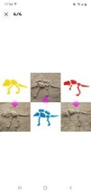 Top Race 3 Large Dinosaur Sand Molds, Dinosaur Fossil Skeleton Beach Toy Set - £8.99 GBP