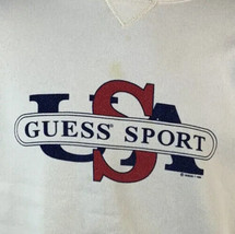Vintage Guess Jeans Sweatshirt Crewneck Men’s Medium Sport Logo USA 80s 90s - £23.59 GBP