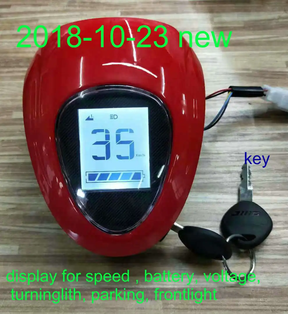 48v60v Speedometer/LCD Display+FRONTLIGHT WITH Lock/Key Electric Scooter Bicycle - £108.70 GBP