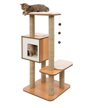 Catit Cat Tree Scratcher Walnut Brown Vesper 2-Platforms Memory Foam Pol... - $179.99