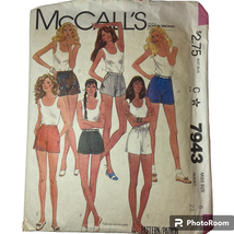 1982 McCalls 7943 Misses Shorts 6 Chino Linen Cotton Denim Poplin - $9.87