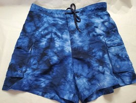 Catalina Men&#39;s M Board Shorts Swim Trunks Bathing Suit Blue Tie Dyed - £17.31 GBP