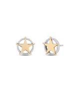 1Ct Round Cut CZ White Diamond Star Shape Stud Earrings 14K Yellow Gold ... - £71.31 GBP