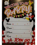 Welcome to My Party Minnie And Mickey Mouse Birthday Invitations Cards S... - $5.41 CAD