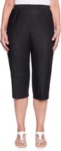 Alfred Dunner Women&#39;s 16 Elastic Waist Denim Missy Capris Pants Jeans - £20.32 GBP