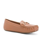 NEW AEROSOLES BROWN LEATHER COMFORT LOAFERS SIZE 8.5 W WIDE - £34.48 GBP