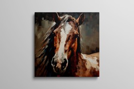 Horse Oil Painting Rustic Farmhouse Decor Home Bedroom Office Decor Canvas Art - £19.84 GBP+