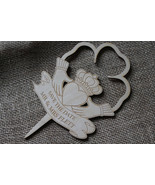 Claddagh Pure Traditional Irish Custom Cake Topper YOUR ENGRAVER Wedding... - $338.97 MXN