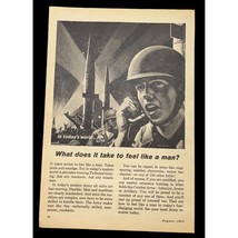 US Army Recruiter Print Ad Vintage 1963 What Does it Take to Feel Like a Man - £11.67 GBP