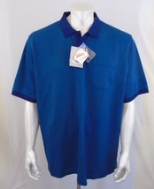 New Denver Hayes 2XLarge Classic Fit Stain Release Treated Blue Polo Golf Shirt - £9.61 GBP