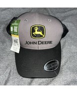JOHN DEERE, Construction Snapback Hat Cap, Charcoal, Black Mesh, NEW WIT... - £16.95 GBP