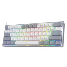 Redragon K617 Fizz 60% Wired RGB Gaming Keyboard, 61 Keys Compact Mechan... - £65.28 GBP