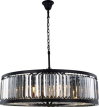 Pendant Light CHELSEA Traditional Antique 10-Light Crystal Silver Shade Matte - £2,425.74 GBP