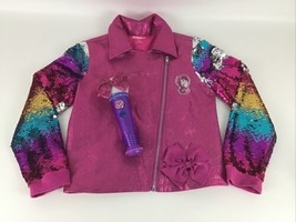 Jojo Siwa Light Up Microphone Pop Star Jacket Costume Unicorn Sequins Girl M 7/8 - $60.34