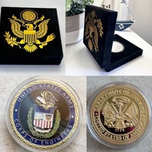 U S ARMY Corps of Engineers Challenge Coin With Velvet Special Presentat... - $20.39
