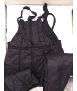 Kids Vintage Swiss Alps Outerwear Adjustable Black Snow Bib Suit Large - $18.49