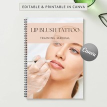 PMU Lips Training Manual Lip Blush Canva Editable Course Ebook Lip Tatto... - £20.30 GBP