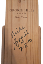 Mike Grgich Signed Wooden Wine Box With Lid and Signed Empty Bottle Excellent - £111.75 GBP