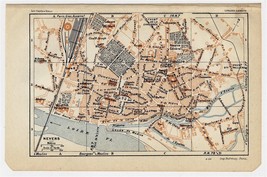 1930 Original Vintage City Map Of Nevers Burgundy / France - £16.76 GBP