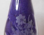 Pasabahce Quality Glass Vase Softly Etched Flowers Made in Turkey W Stic... - $12.38