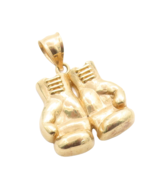 10K GOLD  Vintage Carved Pair Of Boxing Gloves Pendant  GP566 - $417.99