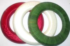 COVERED STYROFOAM WREATH BASE 12&quot; diam red green white price is each one... - £4.53 GBP