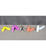 Barbie Doll Princess Party Shoe Lot Princess Flower Pumps Magenta Yellow... - $186.77 MXN