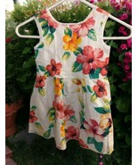 NWT Baby Gap. 4 years Girls dress tropical hibiscus pink yellow hite sle... - $23.75