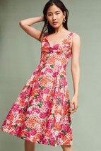 Nwt Anthropologie Riona Embroidered Floral Dress By Monique Lhuillier 8 - £96.14 GBP