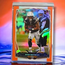 2014 Topps Chrome Orange Refractors Chargers Football Card #43 Ryan Mathews - £1.37 GBP